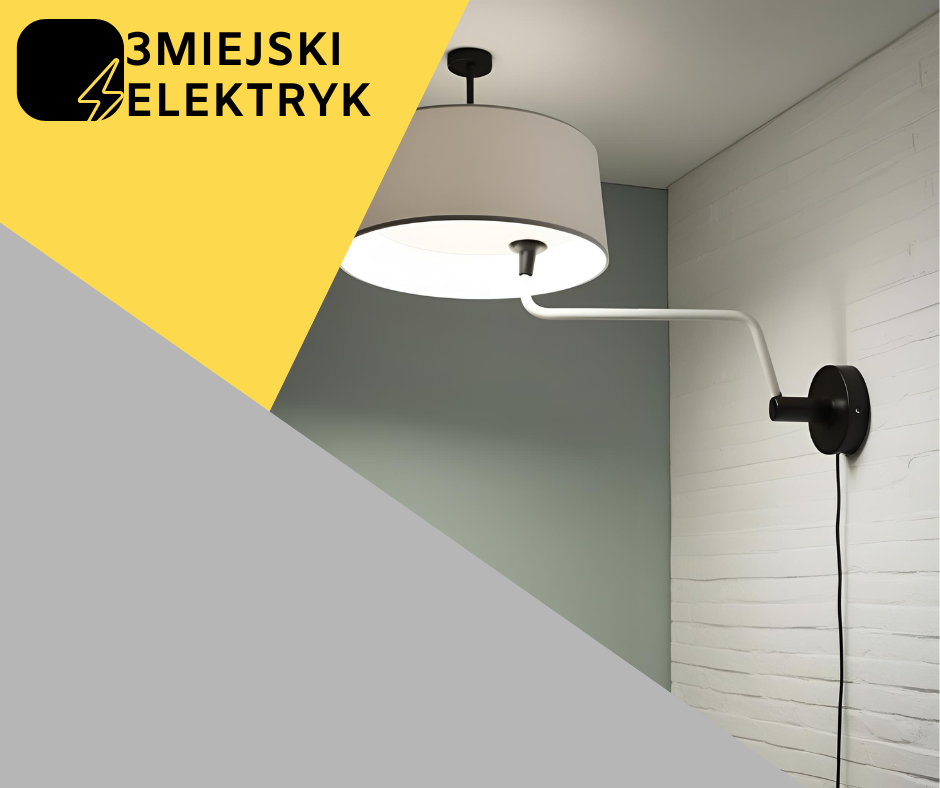 Montaż lampy skomplikowanej przez elektryka