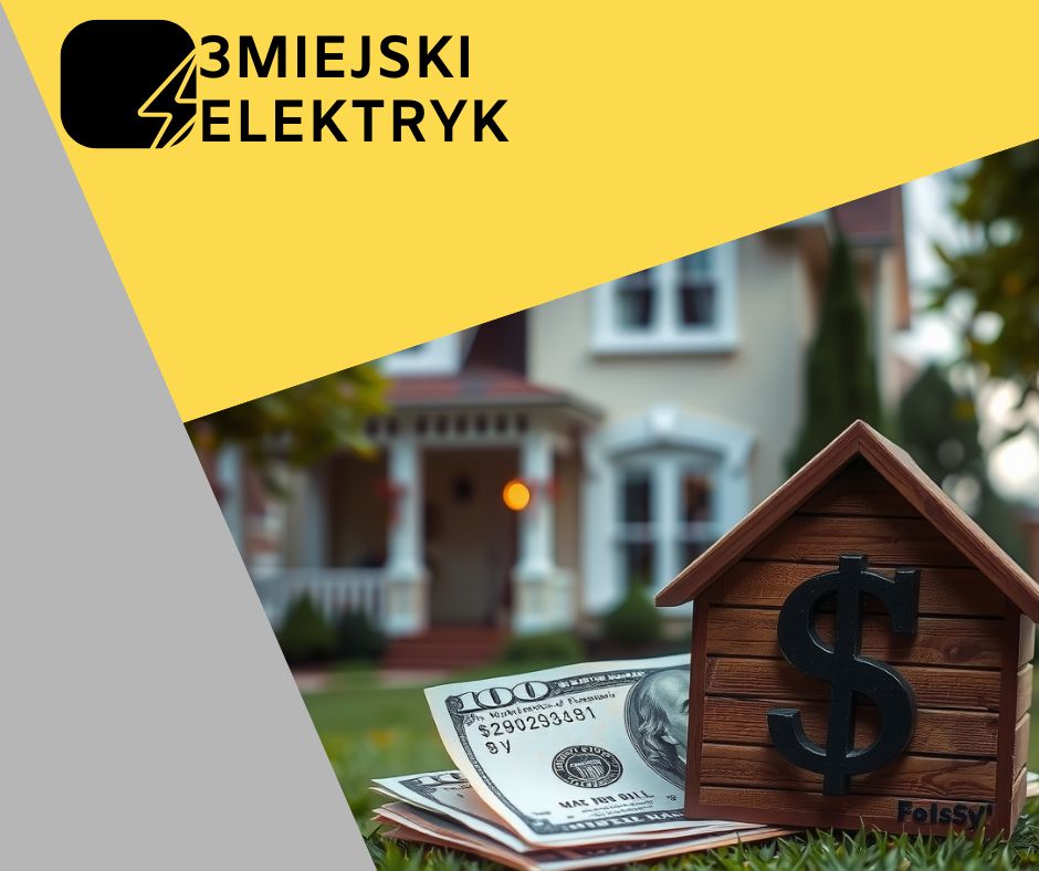 Symobl że elektryk w przyszłości pomoże zaoszczędzić pieniądze na instalacji elektrycznej