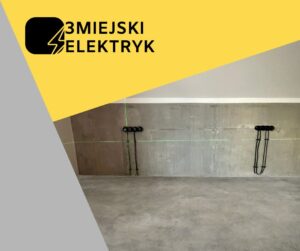 Obrazek przedstawiający wymianę instalacji elektrycznej na betonowej ścianie
