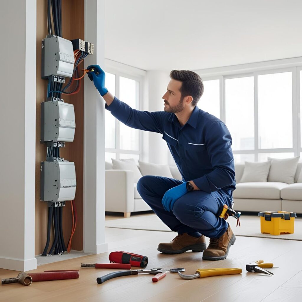 Przykłąd wymiany pionów instacyjnych Przykład wymiany instalacji elektrycznej w bloku główne piony zasilające mieszkania