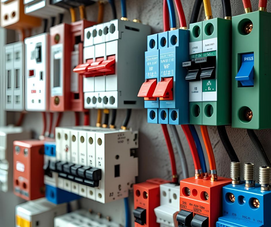 wymiana zabezpieczeń w rozdzielnicy elektrycznej