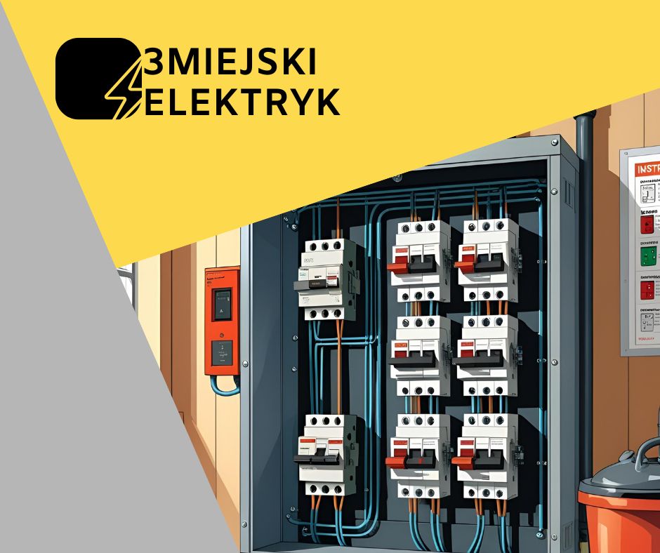wymiana zabezpieczeń w rozdzielnicy elektrycznej