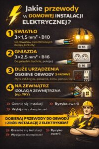 Instalacja elektryczna w domu – jakie przewody i zabezpieczenia stosować- elektryk